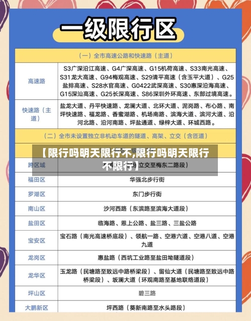 【限行吗明天限行不,限行吗明天限行不限行】-第2张图片
