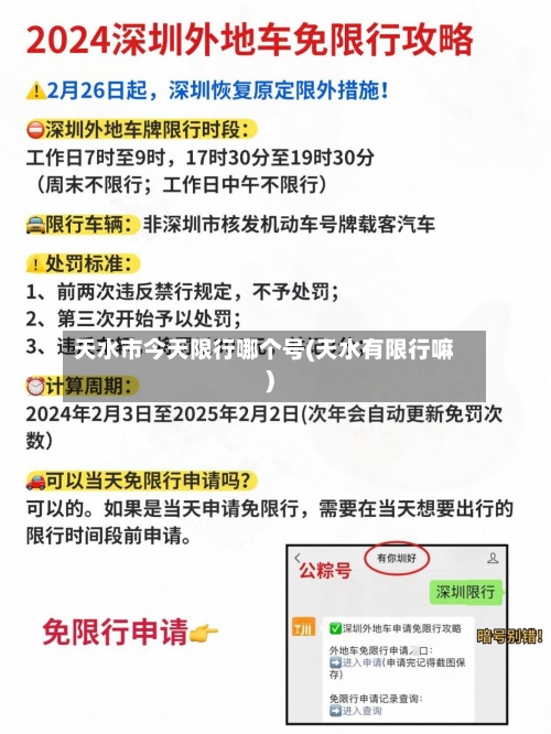 天水市今天限行哪个号(天水有限行嘛)-第2张图片