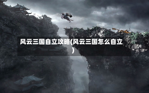 风云三国自立攻略(风云三国怎么自立)