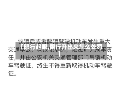 【限行起眼,限行开出来怎么处罚】