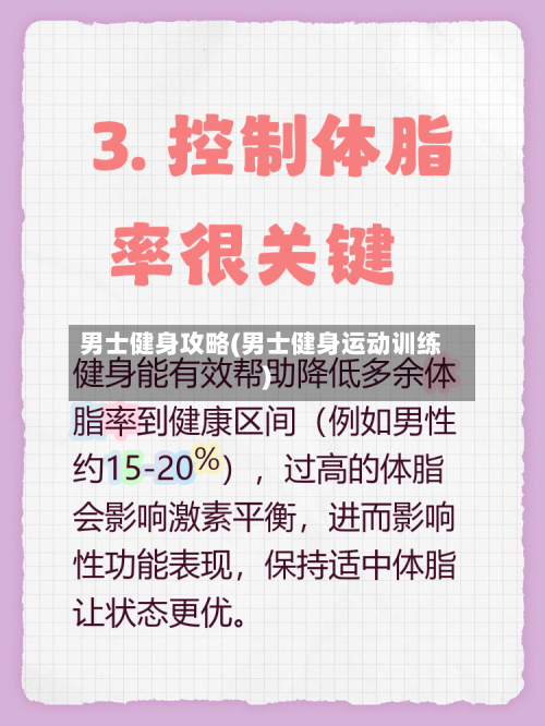 男士健身攻略(男士健身运动训练)